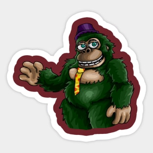 Gus green gorilla animatronic plush Sticker